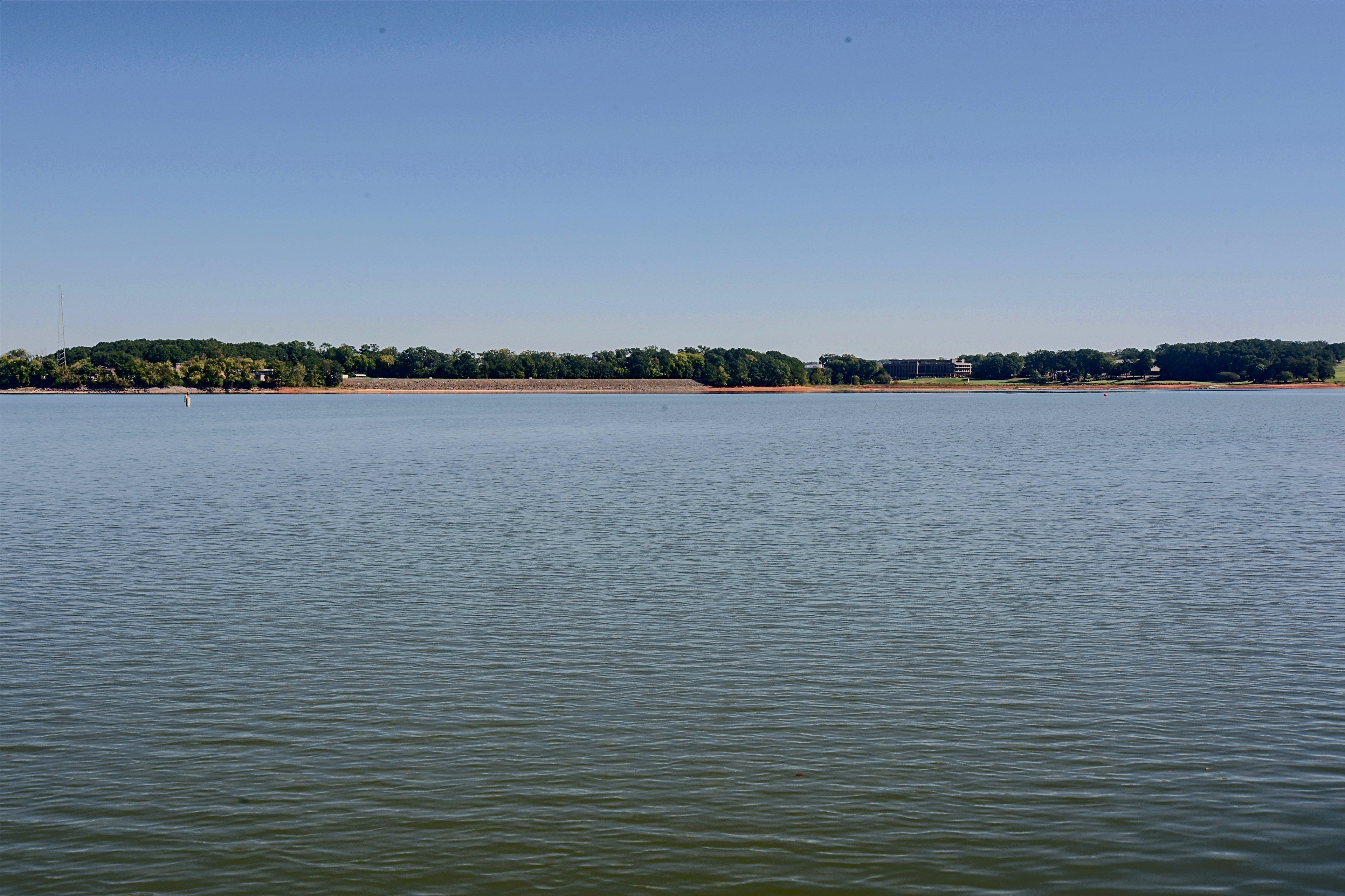 Scenic open water view of the lake.