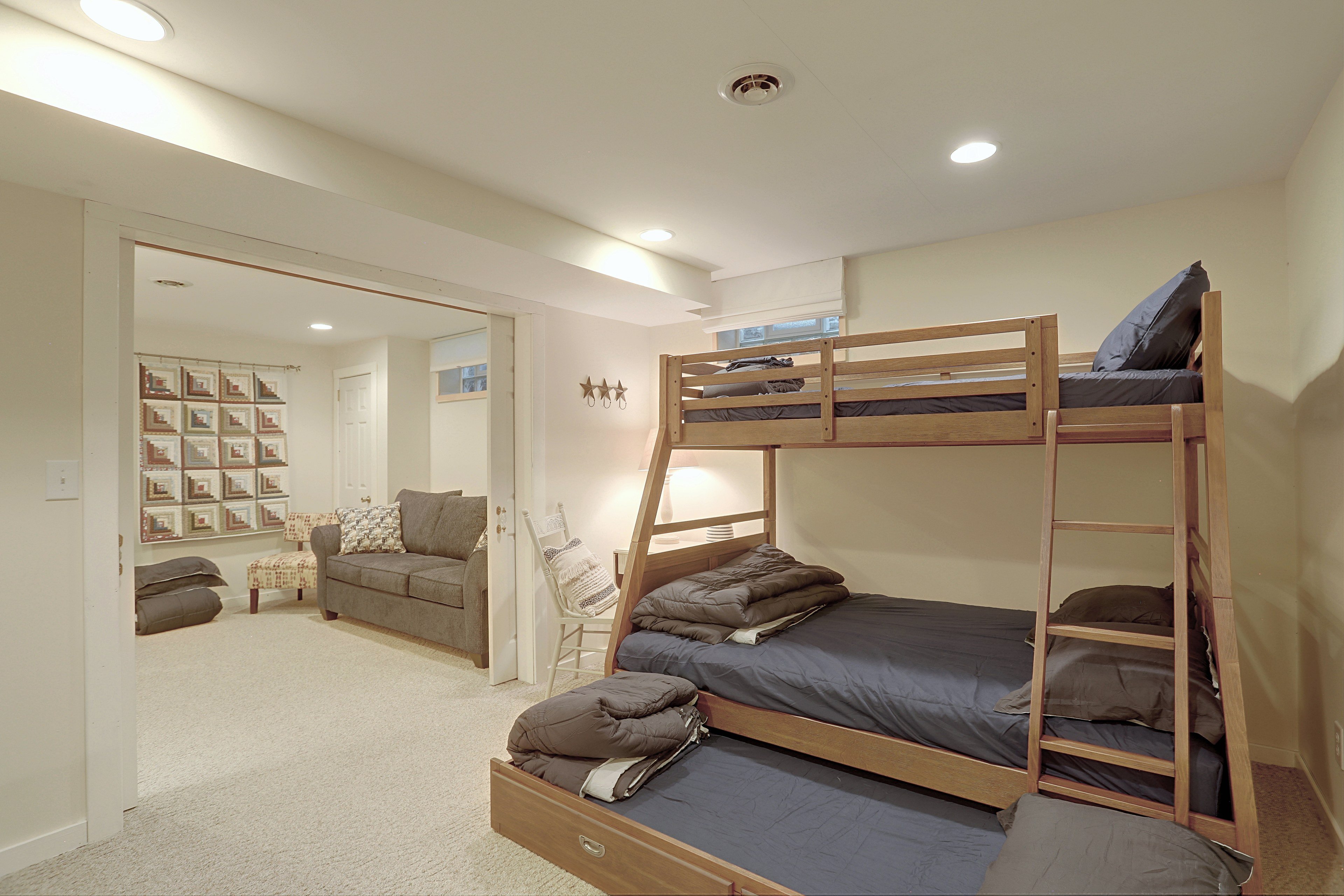 Bedroom | Twin/Full Bunk Bed w/ Twin Trundle | Lower Level