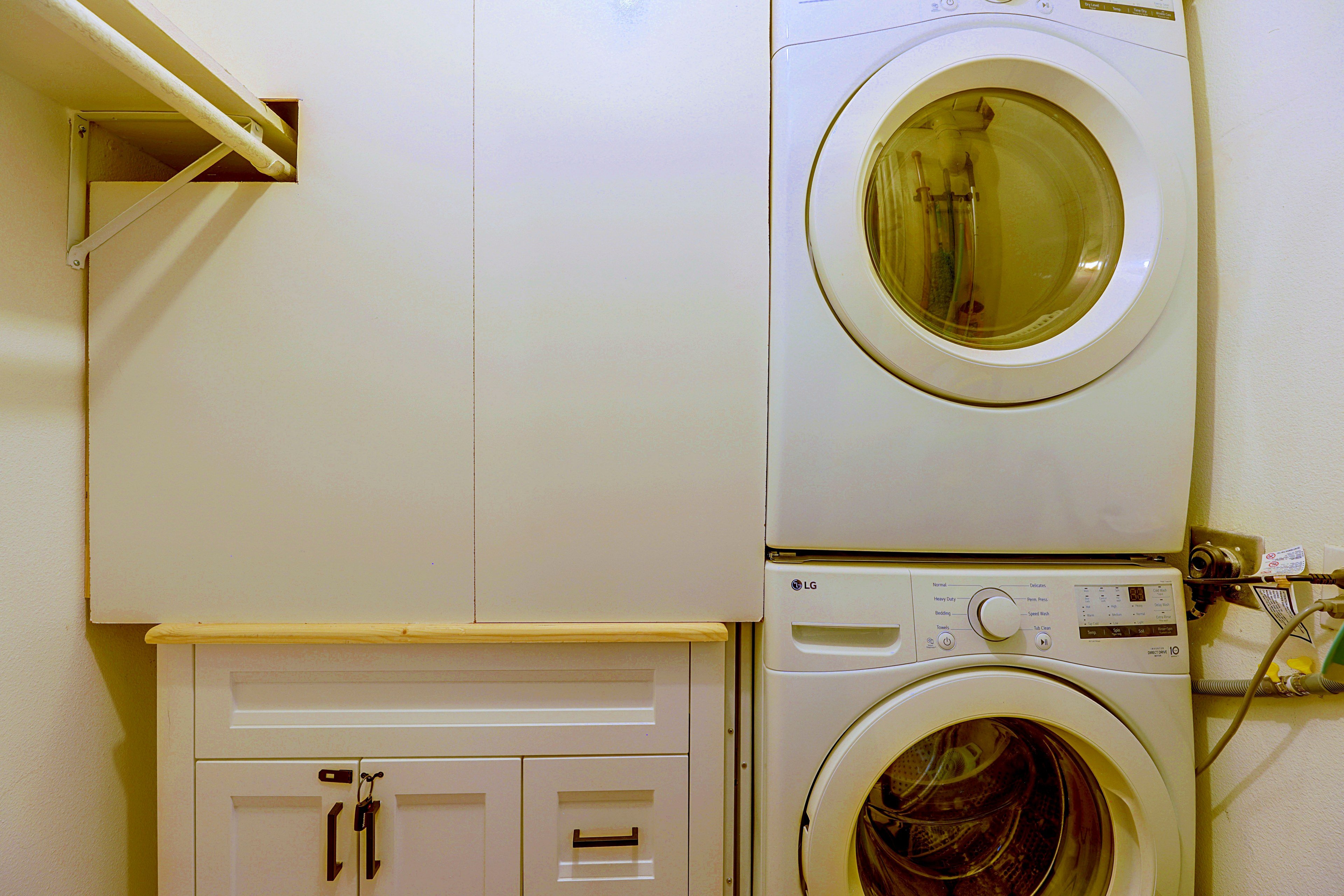Stacked Laundry Machines