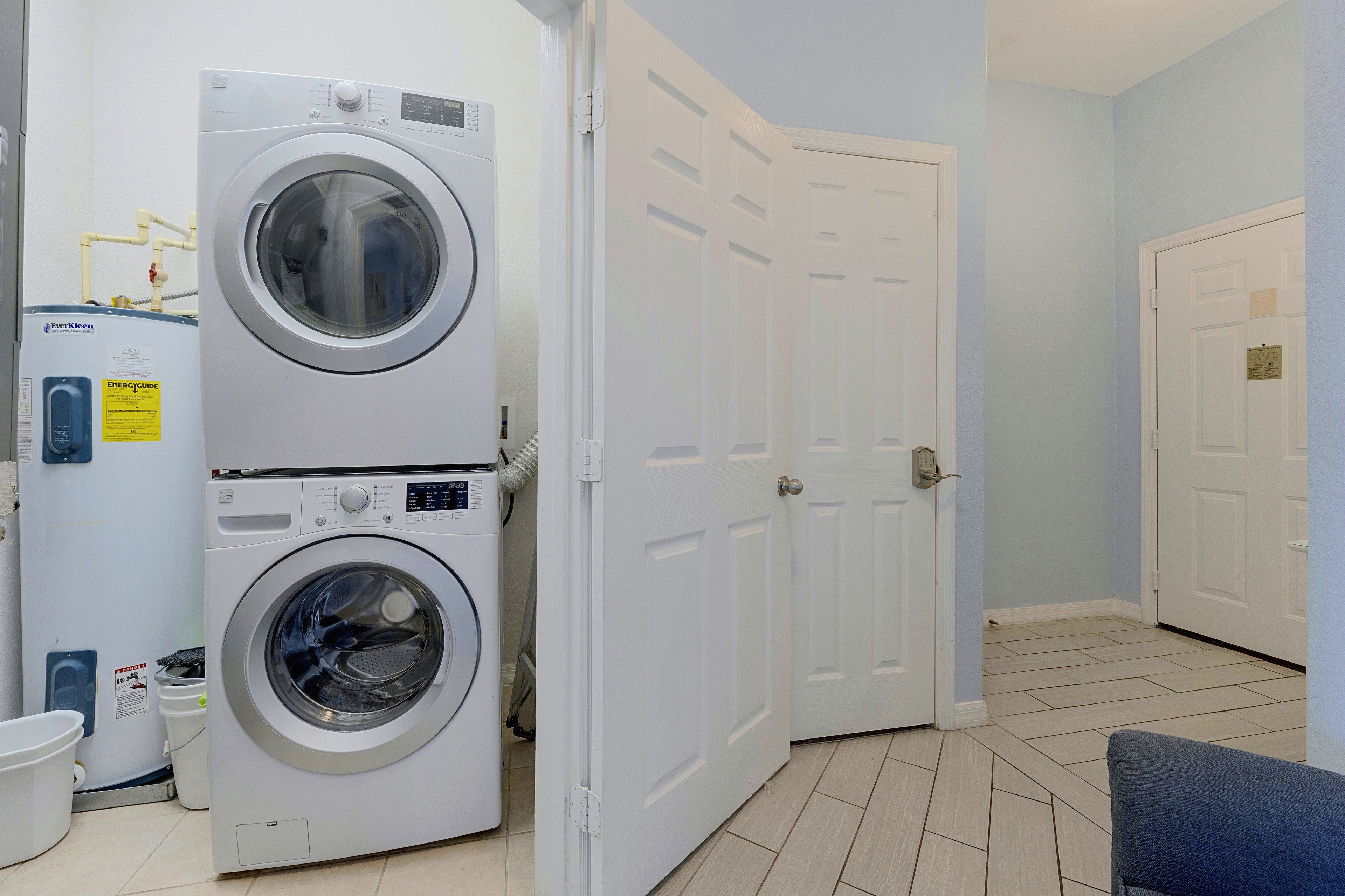 Stacked Laundry Machines